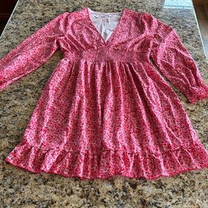 Cute pink floral dress.